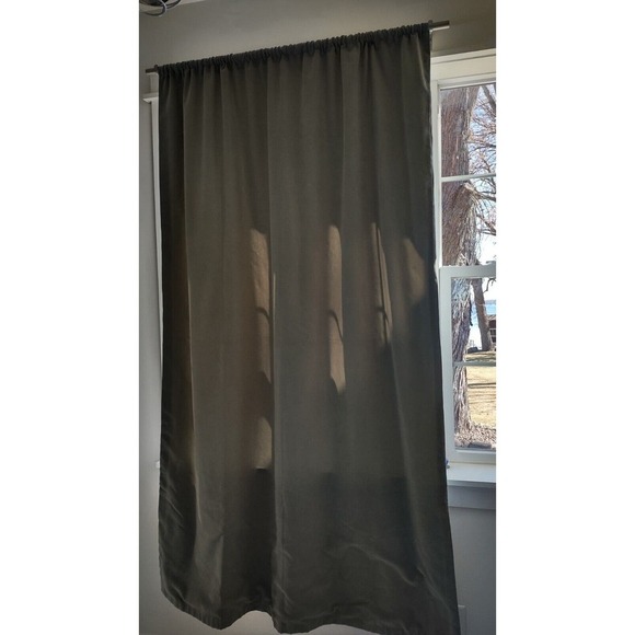 Sage Green 2 Panels LINED INSULATED WINDOW DRESSING CURTAIN DRAPES Handmade - Picture 1 of 5